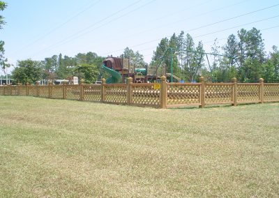 Custom Lattice Wood Fence